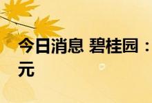 今日消息 碧桂园：拟通过配售筹资28.3亿港元