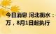 今日消息 河北衡水：住房公积金最高可贷80万，8月1日起执行