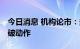 今日消息 机构论市：多方蓄势 短期内或有突破动作