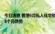 今日消息 香港6月私人住宅租金指数环比回升0.74%，结束8个月跌势