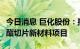 今日消息 巨化股份：拟实施15万吨/年特种聚酯切片新材料项目