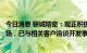 今日消息 联诚精密：现正积极开发关节头等机器人零部件市场，已与相关客户洽谈开发事宜