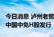 今日消息 泸州老窖：拟投资8000万美元参与中国中免H股发行