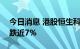 今日消息 港股恒生科技指数跌5% 阿里巴巴跌近7%