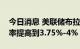 今日消息 美联储布拉德：仍然希望今年将利率提高到3.75%-4%