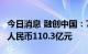 今日消息 融创中国：7月实现合同销售金额约人民币110.3亿元