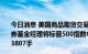 今日消息 美国商品期货交易委员会：截至8月2日当周，证券基金经理将标普500指数CME净多头持仓增加5596手至63807手