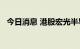 今日消息 港股宏光半导体复牌后涨超30%