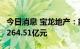 今日消息 宝龙地产：前7月合约销售总额约为264.51亿元