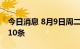 今日消息 8月9日周二《新闻联播》要闻精选10条