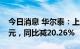 今日消息 华尔泰：上半年归母净利润1.45亿元，同比减20.26%