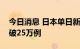 今日消息 日本单日新增新冠肺炎确诊病例首破25万例