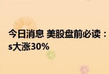 今日消息 美股盘前必读：三大股指期货走高 T2 Biosystems大涨30%