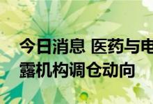 今日消息 医药与电子板块获青睐，半年报透露机构调仓动向