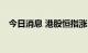 今日消息 港股恒指涨2% 重回两万点上方