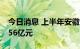 今日消息 上半年安徽省生命健康产业投资2556亿元