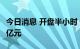 今日消息 开盘半小时 沪深两市成交额达2939亿元