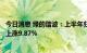 今日消息 绿的谐波：上半年归母净利润9164.05万元，同比上涨9.87%