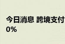 今日消息 跨境支付 CIPS概念大涨 多股涨超10%