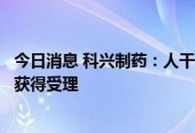 今日消息 科兴制药：人干扰素α2b喷雾剂临床试验注册申请获得受理