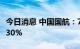 今日消息 中国国航：7月旅客周转量同比下降30%