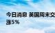 今日消息 英国周末交付的天然气批发价格上涨5%