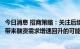 今日消息 招商策略：关注后续基建、制造业和地产竣工加速带来融资需求增速回升的可能