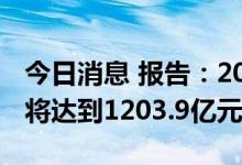 今日消息 报告：2023年我国政务云市场规模将达到1203.9亿元