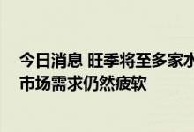 今日消息 旺季将至多家水泥企业宣布涨价 专家：全国水泥市场需求仍然疲软