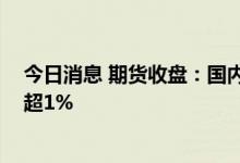 今日消息 期货收盘：国内期货夜盘收盘涨跌不一 棕榈油跌超1%