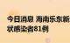 今日消息 海南乐东新增确诊病例10例、无症状感染者81例