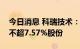 今日消息 科瑞技术：控股股东等拟合计减持不超7.57%股份