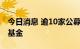 今日消息 逾10家公募上报管理人合理让利型基金