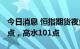 今日消息 恒指期货夜盘收涨0.6%，报19932点，高水101点