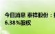 今日消息 泰祥股份：拟收购宏马科技不少于76.38%股权