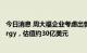 今日消息 周大福企业考虑出售旗下澳洲能源公司Alinta Energy，估值约30亿美元