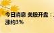 今日消息 美股开盘：三大股指涨跌不一 网易涨约3%