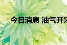 今日消息 油气开采及服务板块异动拉升