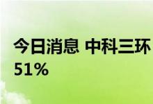 今日消息 中科三环：上半年净利润同比增长251%