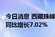 今日消息 西藏珠峰：上半年净利润4.47亿元 同比增长7.02%