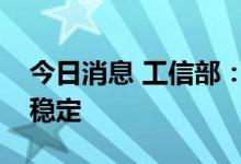 今日消息 工信部：维护机器人产业链供应链稳定