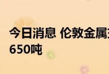 今日消息 伦敦金属交易所LME：铜库存减少2650吨