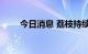 今日消息 荔枝持续拉升，涨超20%