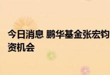 今日消息 鹏华基金张宏钧：新能源未来有望继续涌现大量投资机会