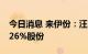 今日消息 来伊份：汪小明举牌公司 持股达5.26%股份