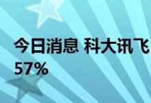 今日消息 科大讯飞：上半年净利同比减少33.57%