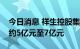 今日消息 祥生控股集团：预计上半年净亏损约5亿元至7亿元