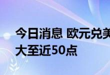 今日消息 欧元兑美元EUR/USD短线涨幅扩大至近50点