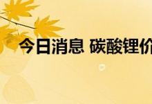 今日消息 碳酸锂价格连续6个交易日上涨