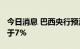 今日消息 巴西央行预测2022年该国通胀率低于7%